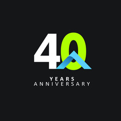 Wall Mural - 40 Year Anniversary Vector Template Design Illustration