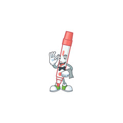 Sticker - Waiter red white board marker the character