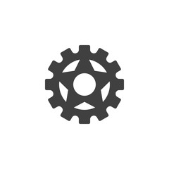 Gear wheel vector icon. Cogwheel filled flat sign for mobile concept and web design. Cog gear glyph icon. Symbol, logo illustration. Vector graphics