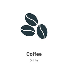 Coffee vector icon on white background. Flat vector coffee icon symbol sign from modern drinks collection for mobile concept and web apps design.