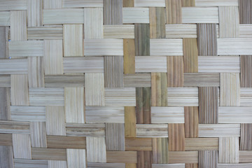 Sticker - The wall is made of bamboo.