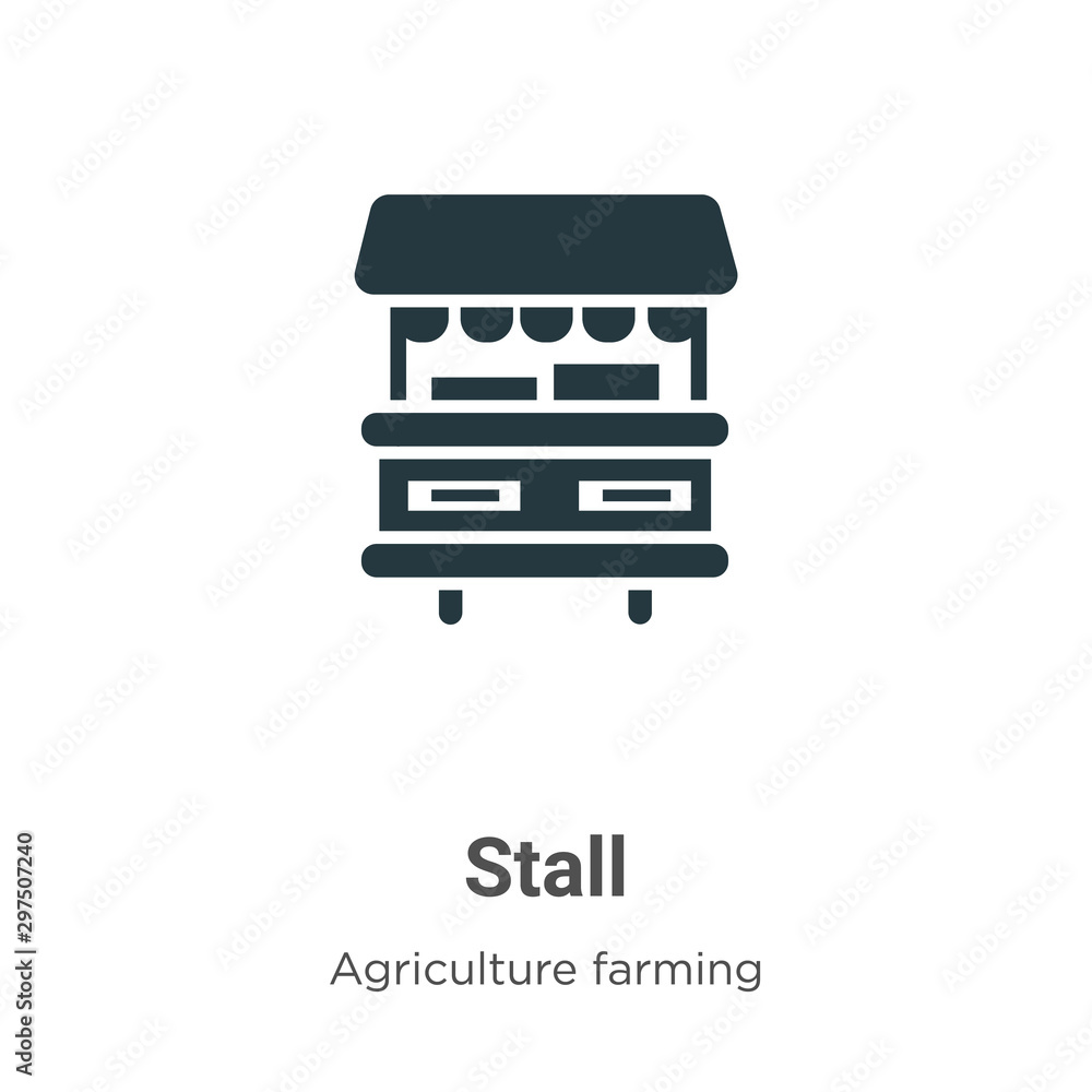 Stall vector icon on white background. Flat vector stall icon symbol ...