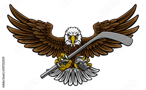 An eagle ice hockey player ...
