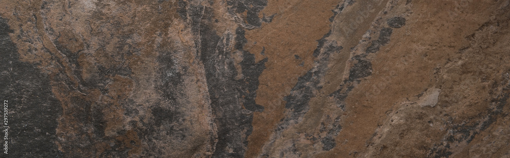 top view of textured stone surface with copy space, panoramic shot - obrazy, fototapety, plakaty 