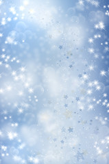 Wall Mural - blue abstract background with lights and stars