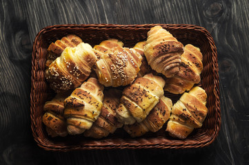 Wall Mural - Homemade Buns on wooden table