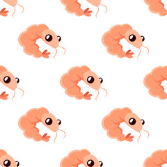 Canvas Print - Cartoon shrimp pattern