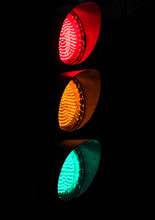Traffic Light With All Lights On