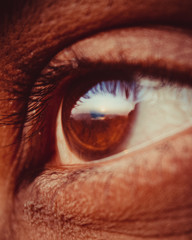 close up of human eye