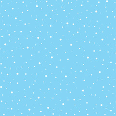 Wall Mural - seamless falling snow or snowflakes. isolated on blue background - stock vector.