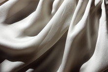 Pale Grey Chiffon Fabric In Soft Folds