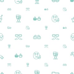 Poster - glasses icons pattern seamless white background