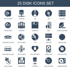 Wall Mural - 25 disk icons