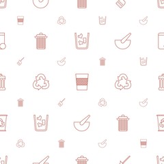 Poster - garbage icons pattern seamless white background