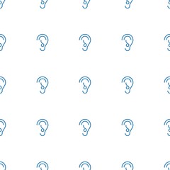 ear icon pattern seamless white background