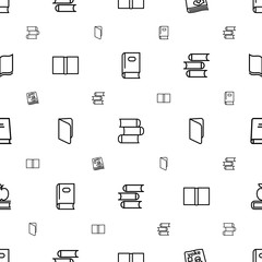 Wall Mural - library icons pattern seamless white background