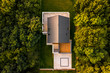 Aerial view of modern house
