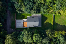 House With Garden, Aerial View