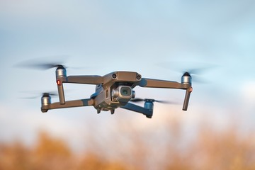 camera drone flying outside closeup
