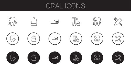 Sticker - oral icons set