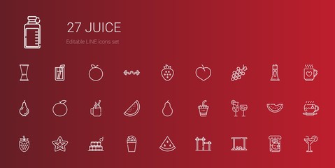 Poster - juice icons set