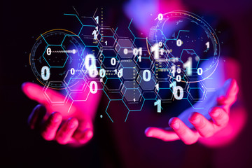 software, web development, programming concept. abstract programming