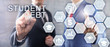 © Funtap - Student debt. Concept education and slavery. Bank Wallpaper.