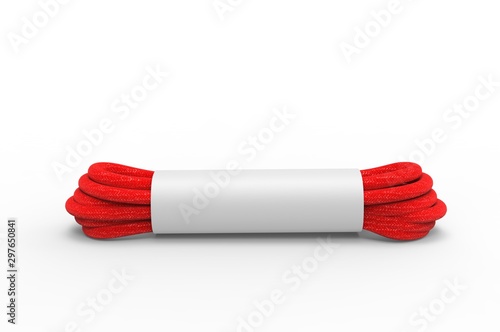 Blank shoelaces for branding and mock up. 3d render illustration. Poster Mural XXL
