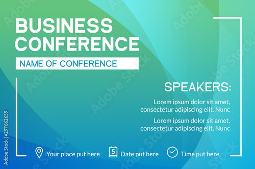 Fotografía Business conference simple template invitation