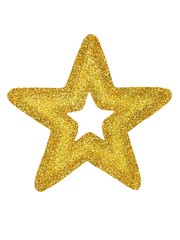Wall Mural - Gold Christmas star on white