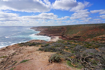 Wall Mural - View of the coastal cliffs Kalbarri National Park in the Mid West region of Western Australia.