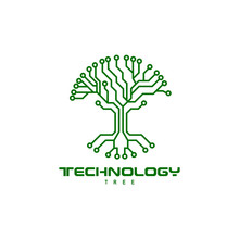 Technology Tree Logo Design Inspiration