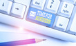 © A - Word writing text Time For Business. Business photo showcasing fulfil transactions within period promised to client White pc keyboard with empty note paper above white background key copy space