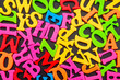 © Victor Moussa - Teach the alphabet and educate conceptual idea with a big mess of different colour letters in word jumble