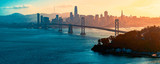 Fototapeta  - Aerial view of the Bay Bridge in San Francisco, CA