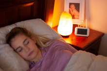 Sleeping With Salt Lamp  - Wifi Baby Montior