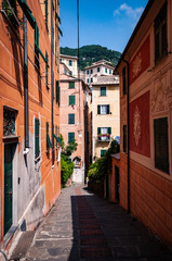 narrow street in Genova italy