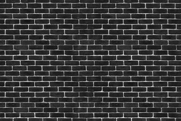 Wall Mural - black brick wall pattern for texture or background