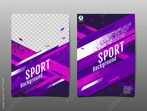 Cuadros en Lienzo sport Layout , template Design, Abstract Background, Dynamic Poster, Brush Speed Banner, grunge ,Vector Illustration