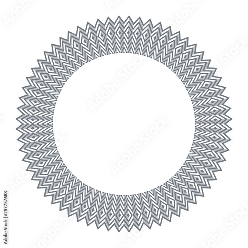 Circle geometric design element. 3d illusion.