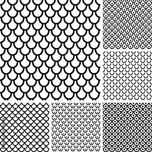 Seamless patterns set. Geometric  textures.