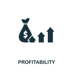 Wall Mural - Profitability vector icon symbol. Creative sign from business administration icons collection. Filled flat Profitability icon for computer and mobile