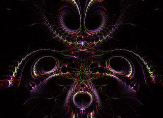 Wall Mural - Abstract color dynamic background with lighting effect. Fractal art