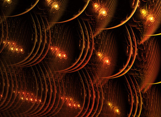 Wall Mural - Abstract color dynamic background with lighting effect. Fractal wavy. Fractal art