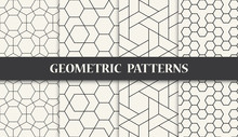 Black And White Geometric Pattern Set