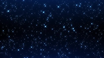 sparkle glitter stars space 9 -elegant blue- twinkle night -seamless loop -4k uhd 3840-2160