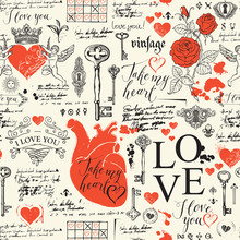 Vintage Cupid Valentine Card Free Stock Photo - Public Domain Pictures