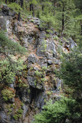 Sticker - View from tourist trail to Samaria Gorge National Park of Greece on Crete island