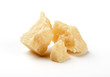 pieces of parmesan isolated