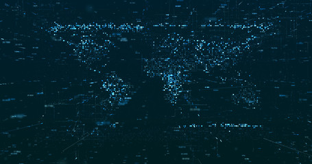 Wall Mural - abstract grid shape background. 3d rendering